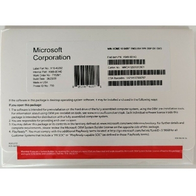 Microsoft Windows 10 Haupt-32bit/64bit Soem Packge